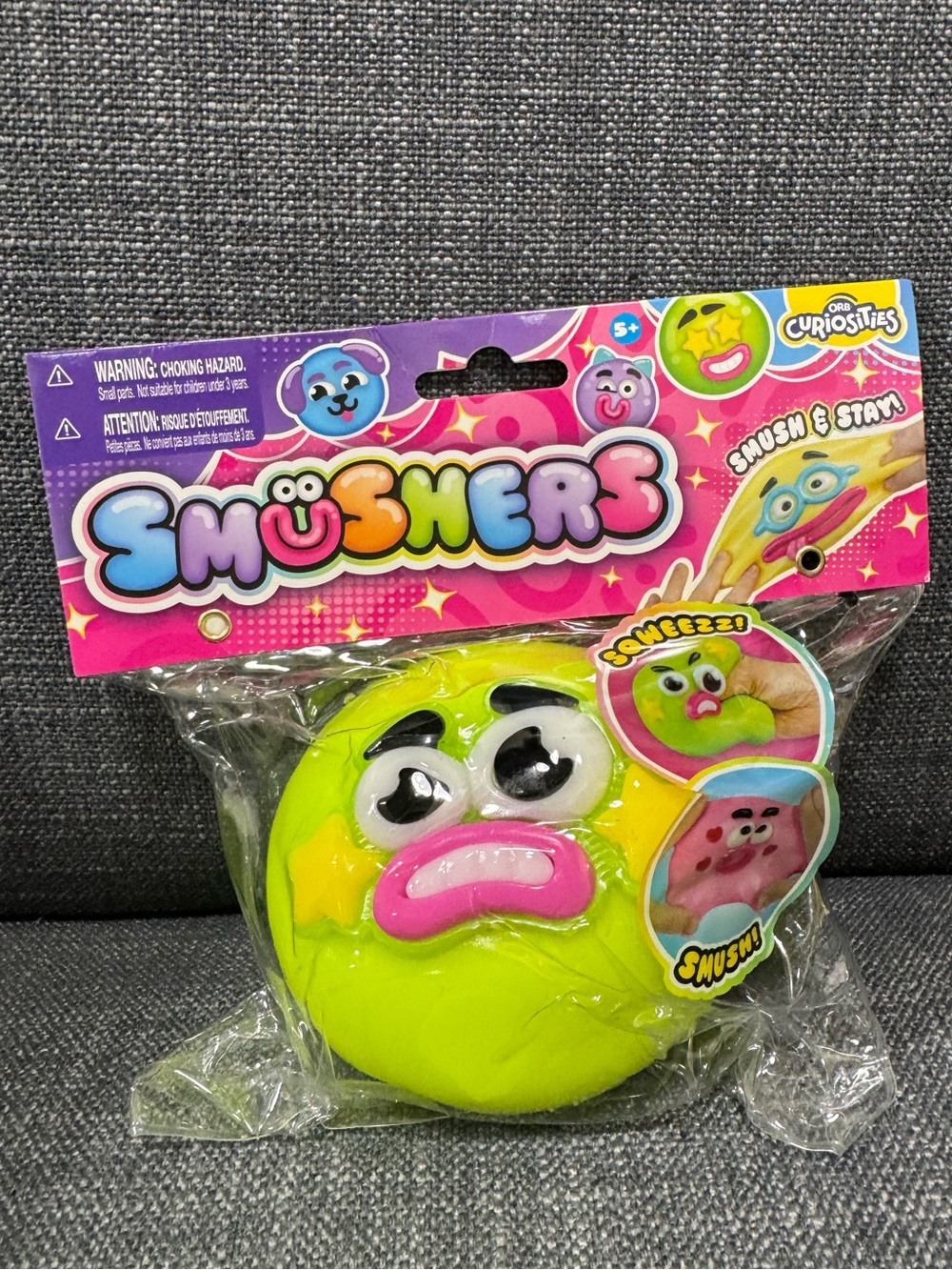 ORB Curiosities Smushers Squeeze - Green Star Face